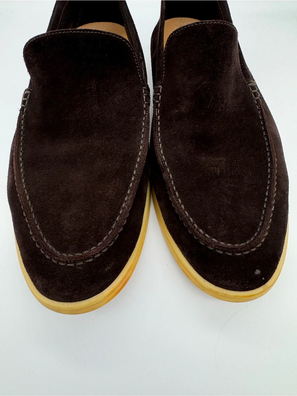 Loro Piana Summer Walk Dark Brown Suede Loafers Men’s US 11.5 D EU 44.5